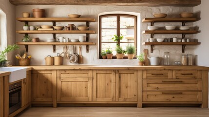 natural wood cabinet kitchen