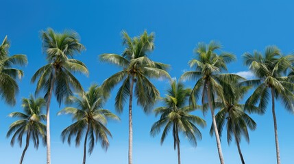 Fototapeta premium fronds tropical palm trees