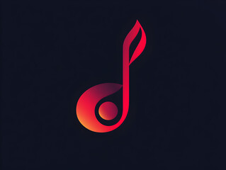 Obraz premium Colorful Modern Music Note Graphic for Creative Audio Branding