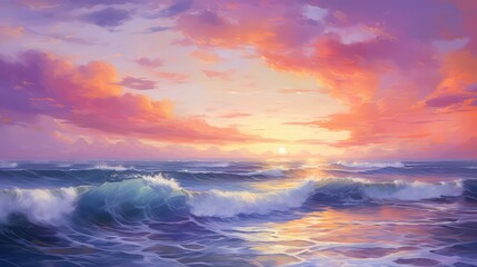 Obraz premium blend pink purple orange