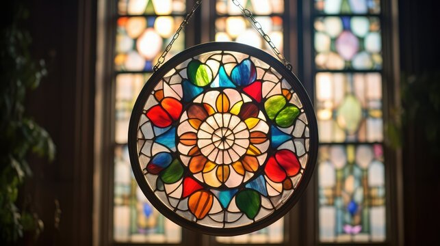 kaleidoscope stained glass circle