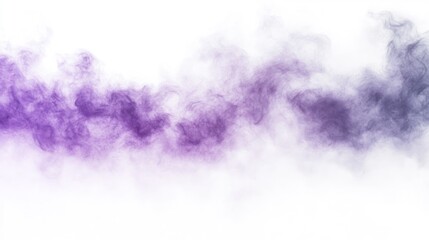 A soft, ethereal swirl of purple smoke on a white background, creating a dreamy atmosphere.