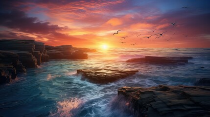 Fototapeta premium sky blue sunrise