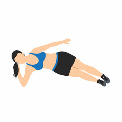 Fototapeta premium woman-side-plank