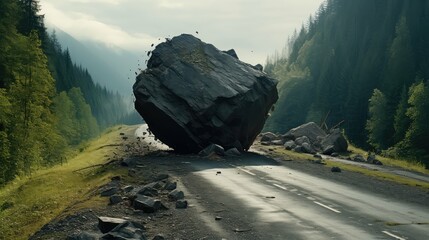 obstruction blocked road