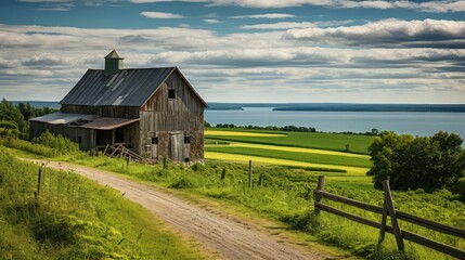 Obraz premium weathered door county wisconsin