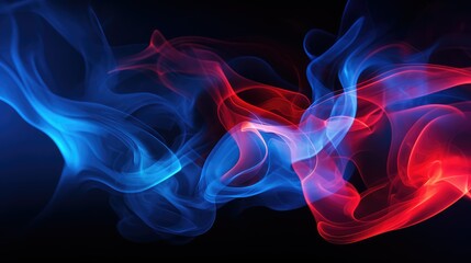 Obraz premium swirling blue red smoke