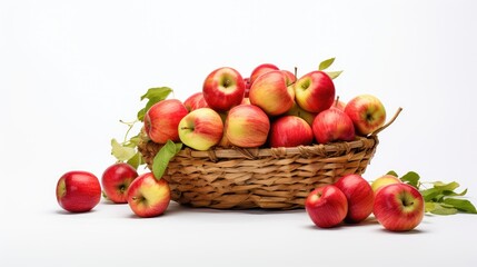 woven apple on white background