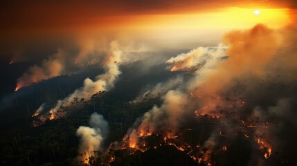 Fototapeta premium ecosystem amazon fires