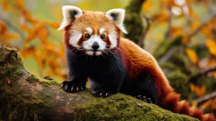 Fototapeta premium paws red panda isolated