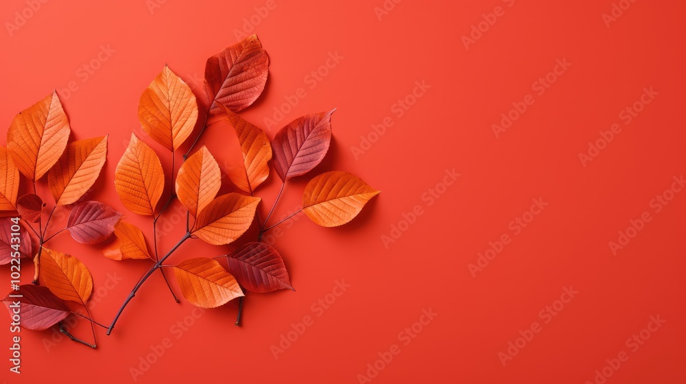 Poster warm red orange background