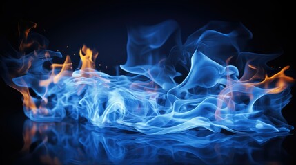 contrast blue flames transparent