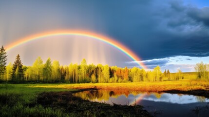 Naklejka premium bow spring rain