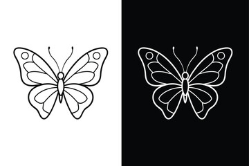 Vector Butterfly line icon. Clean and Simple Pictogram Collection