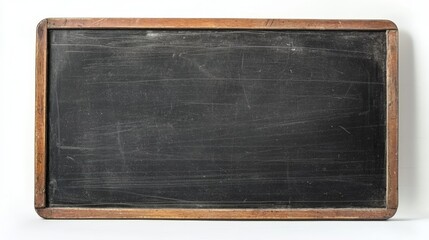 Fototapeta premium a blank black chalkboard isolated on a white background