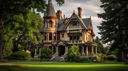 Fototapeta premium turret old victorian house
