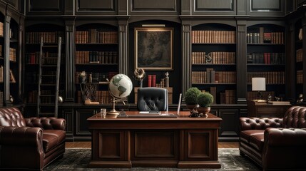 traditional office space interior