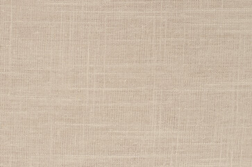 Fototapeta premium Brown linen fabric texture background, seamless pattern of natural textile.