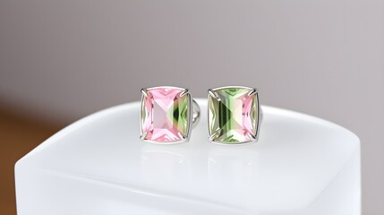 Bicolor Tourmaline Earrings