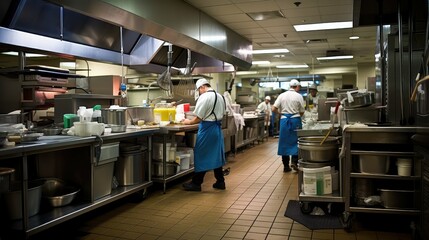 countertops cook commercial kitchen