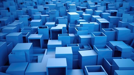 center blue boxes background