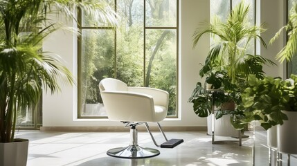 Fototapeta premium elegant white salon chair