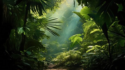 lush green leaf tropical