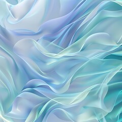 Obraz premium An abstract light pattern featuring gentle waves of light in pastel blue and green, blending softly to create a calming, flowing effect. 8k UHD, suitable for high-quality printing or digital 
