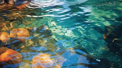 Fototapeta premium brown river water texture