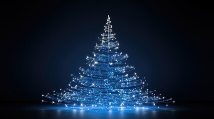 symbol blue christmas lights