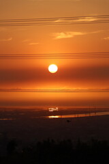 Sunset at the seaside in Taichung, Taiwan