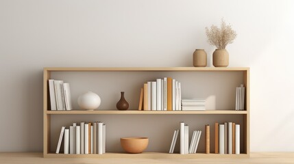 design book shelf mockup
