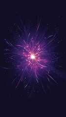 Fototapeta premium Beautiful skyscrapers with Purple fireworks illuminating dark night sky,cityscape,Firework celebrate anniversary happy new year,Countdown,bye this year and hello next year,copy space.