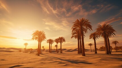 dunes desert palm trees