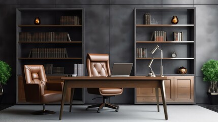 leather executive office background