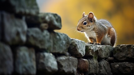 edge peering over wall