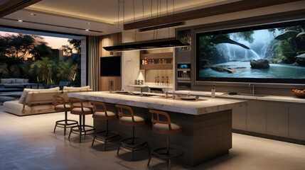 mounted kitchen tv