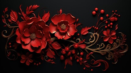 background bold red design