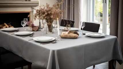 table gray linen texture