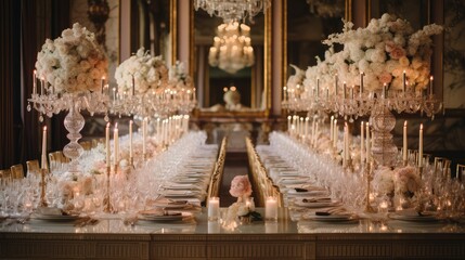 runner wedding reception table