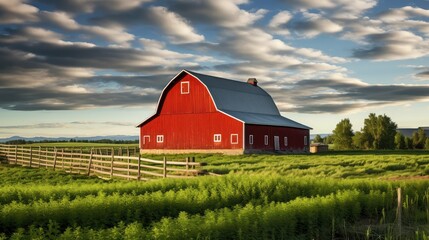 green red barn boards