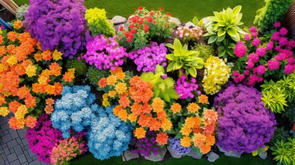 blooms plant top view