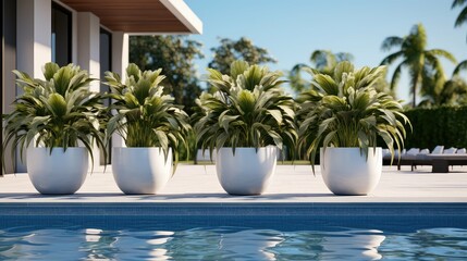 Obraz premium oasis pool plants