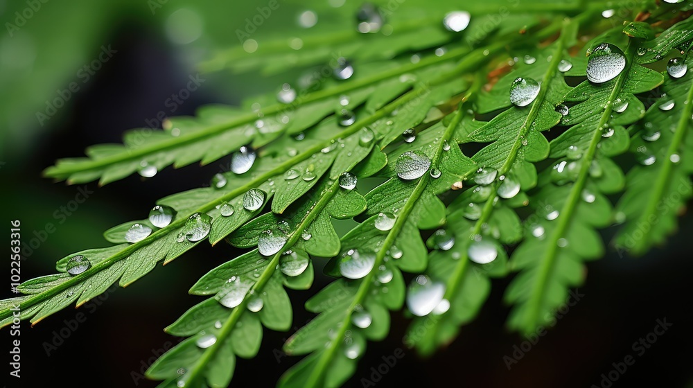 Poster dew cedar leaf