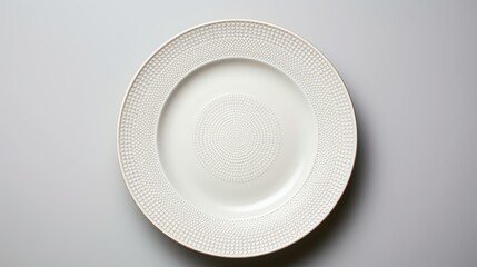 craftsmanship empty white plate top view