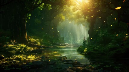 forest emerald green and gold
