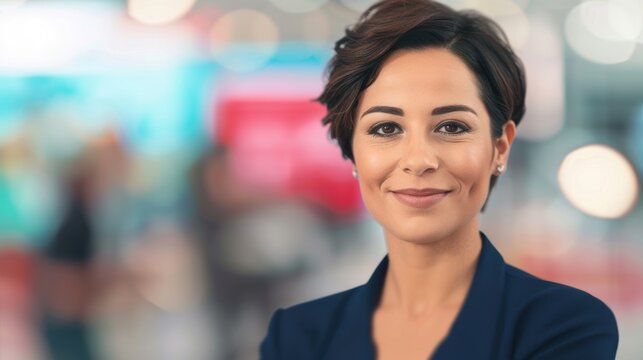 A news anchor presents live updates in the studio, exuding professionalism and confidence while engaging the audience