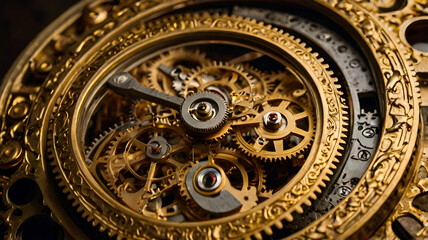 Obraz premium antique clock mechanism