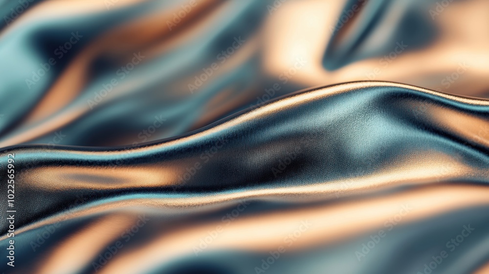 Poster a captivating surface displays a smooth metallic texture with fluid movement, creating an intriguing