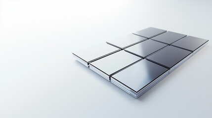 Sleek Futuristic Solar Cell Design on a Clean Surface